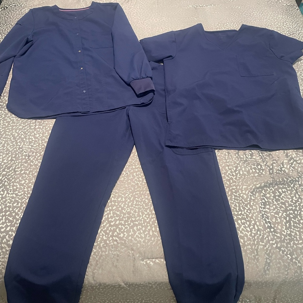 Navy Blue Scrub Set
